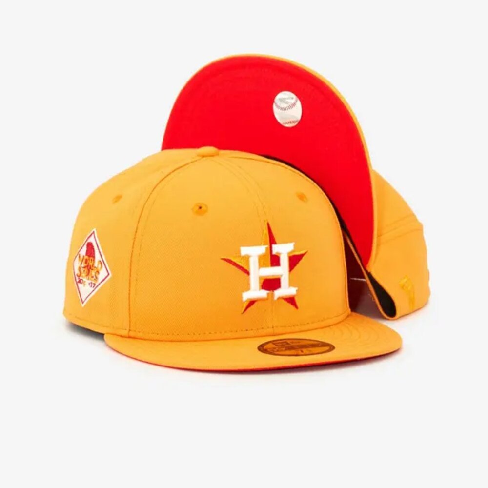 New Era Houston Astros World Series Patch State Fruit 59Fifty 5950 7 1/2 Hat Cap
